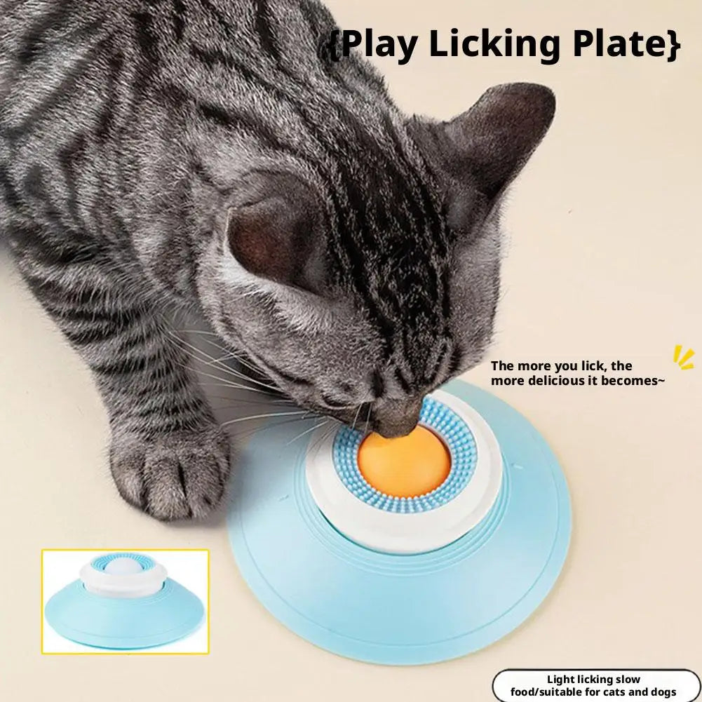 Dog Cat Licks Toys for Liquid Food, Relieve Anxiety Slow Feeder Dog Lick Ball Dispenser, Non-Slip Licking Bowl Enrichment Toys