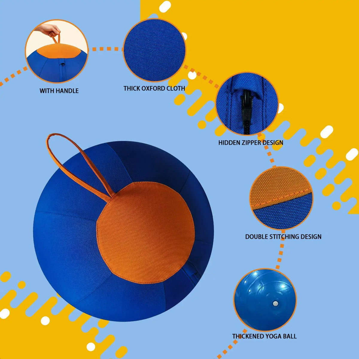 Large Dog Ball Interactive Moving Toys Pet Supplies Herding Ball for Dogs, Suitable for Puppy Small Medium Large Breeds, Keep Them Busy