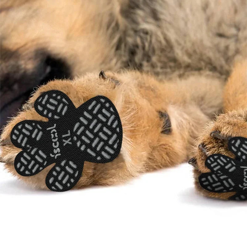 Heavy-Duty Non-Slip Dog Paw Grips 4 Pack Strong Adhesive Dog Foot Pads Protectors for Slippery Hardwood Tile Floors