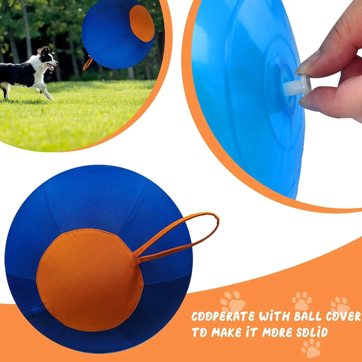 Large Dog Ball Interactive Moving Toys Pet Supplies Herding Ball for Dogs, Suitable for Puppy Small Medium Large Breeds, Keep Them Busy